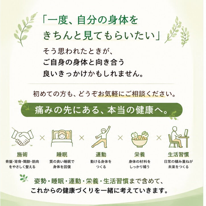 「一度、自分の身体をきちんと見てもらいたい」